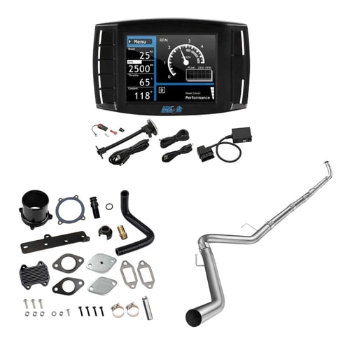 2013-2017 6.7L Cummins DPF/DEF/EGR All-in-One Delete Kit | Mini Maxx V2 Tuner, 5" Turbo-back, EGR Delete Black | EngineGo