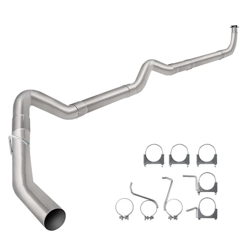 2001-2007 6.6L Duramax LBZ LLY LB7 Chevy Silverado/GMC Sierra Downpipe-Back Exhaust System 4" without Muffler | EngineGo