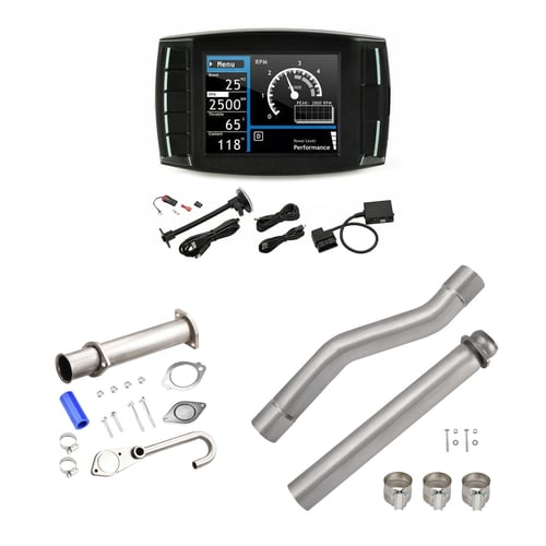 Cat Muffler EGR Delete Kit with Up-Pipe&Tuner for 2003-2007 Ford F250 F350 6.0L Powerstroke | EngineGo