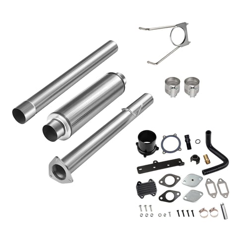 2013-2018 6.7L Cummins DPF w/ Muffler & Cat Delete Pipe & EGR Delete Kit | EngineGo