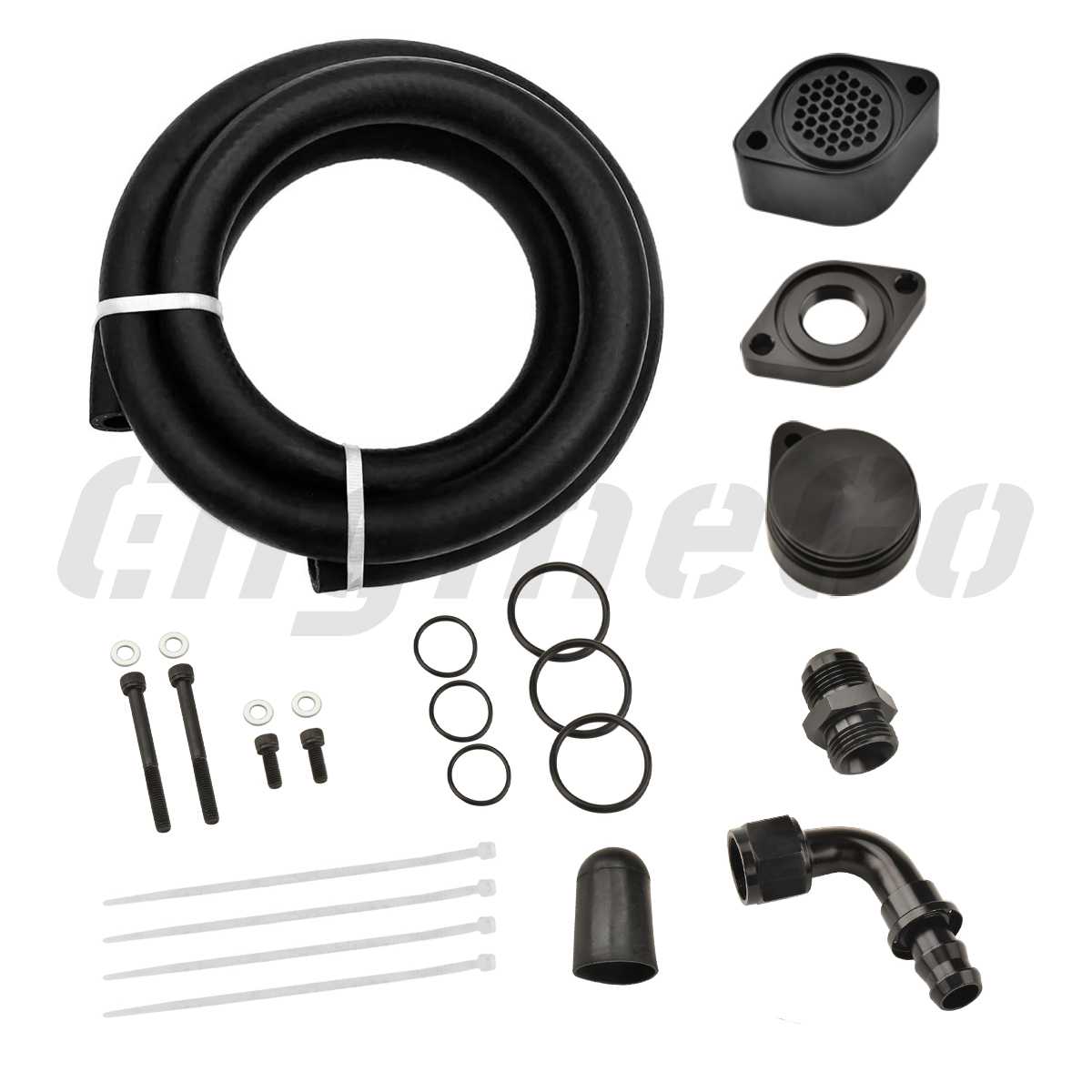 2011-2023 6.7L Powerstroke CCV Delete Kit (Black) Crankcase Vent Reroute | EngineGo