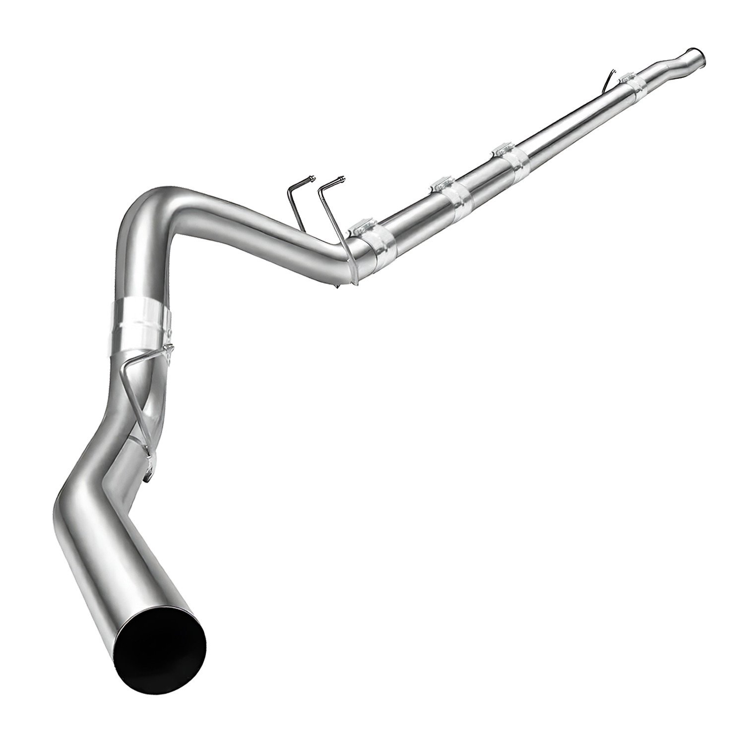 EngineGo 6.7L Powerstroke Downpipe-back Exhaust DPF Delete Pipe 5" without Muffler for 11-22 F250/F350 Super Duty