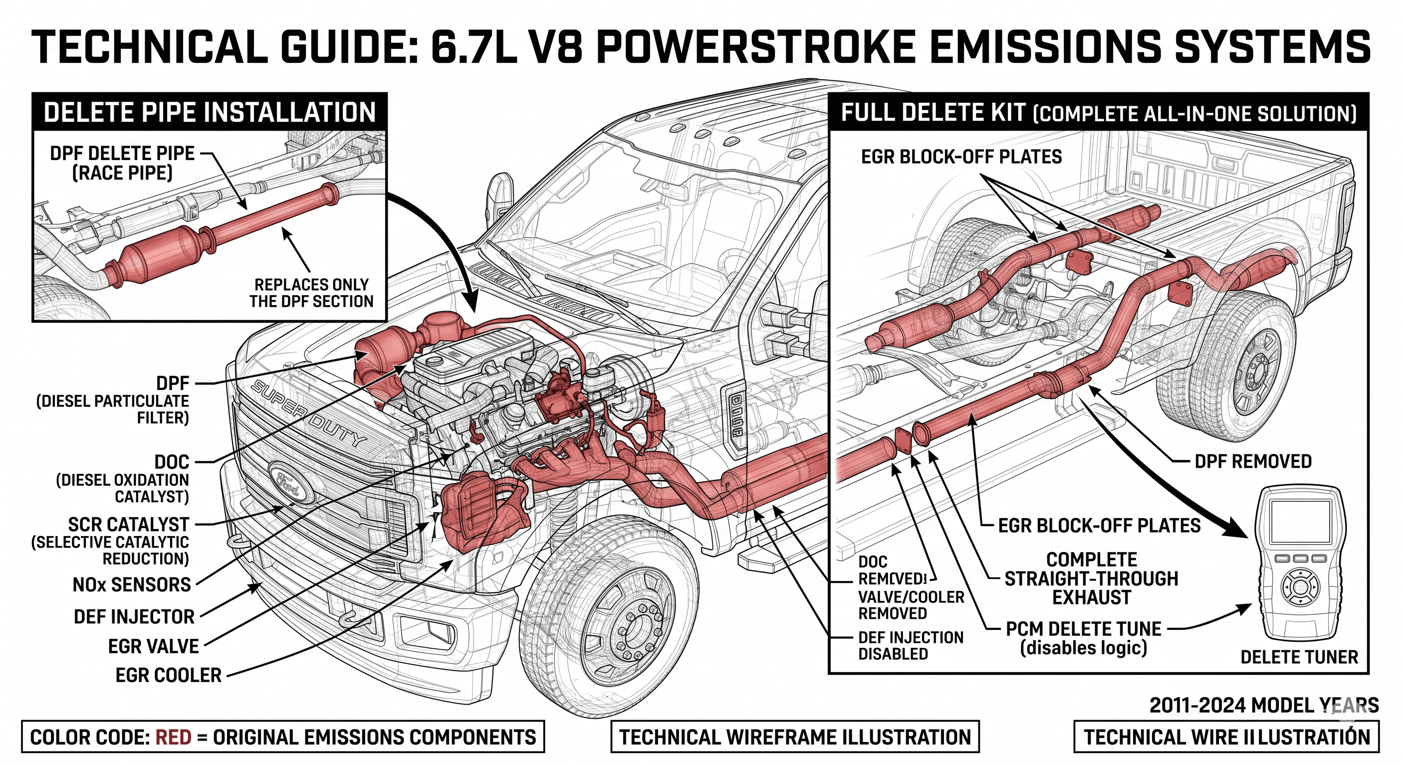 6.7 Powerstroke Delete Pipe vs Full Delete Kit: Which One Do You Actually Need?
