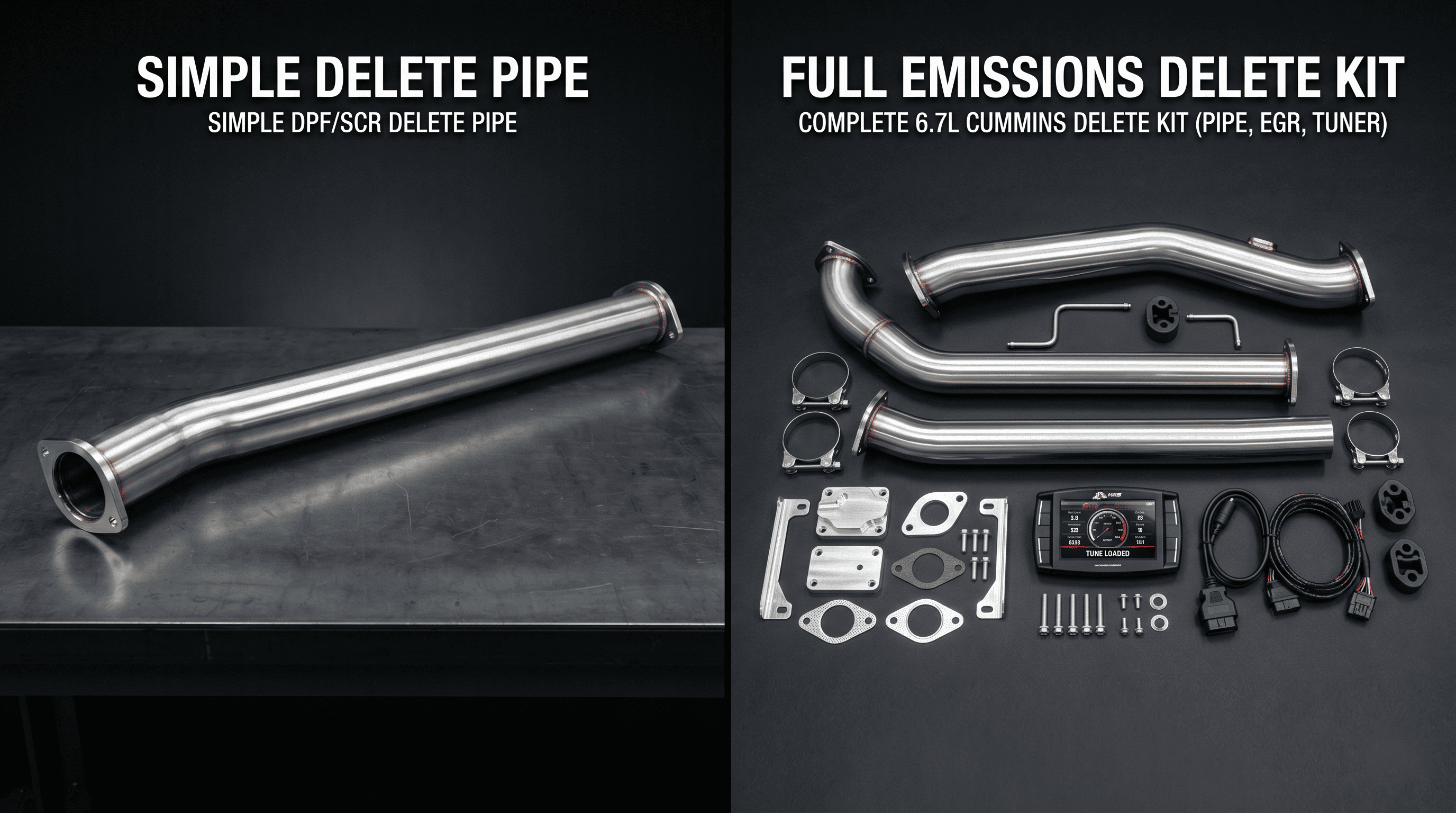 6.7 Cummins Delete Pipe vs Full Delete Kit: What's the Difference and Which One Do You Actually Need?