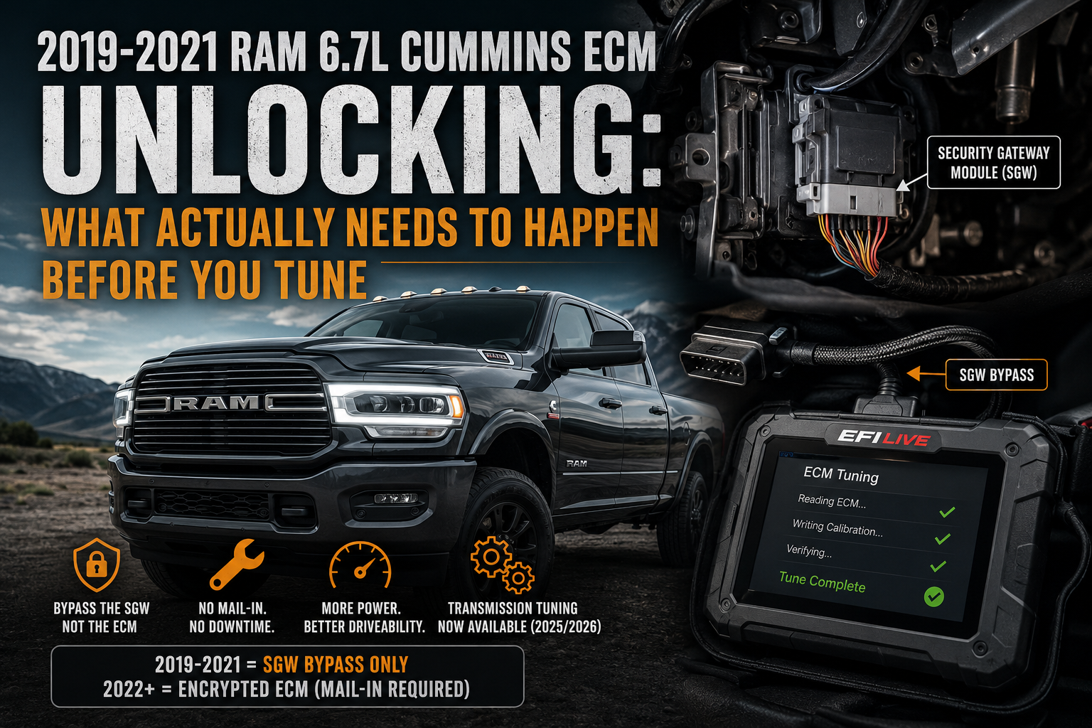 2019–2021 Ram 6.7L Cummins ECM Unlocking: Why It's Required for Tuning