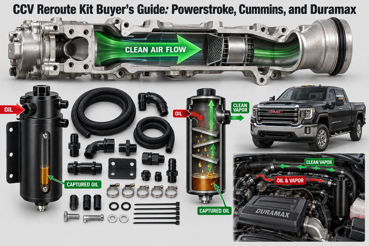 CCV Reroute Kit Buyer's Guide: Powerstroke, Cummins and Duramax